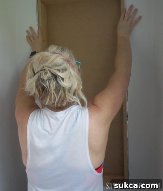 Building a cupboard inside wall - installation