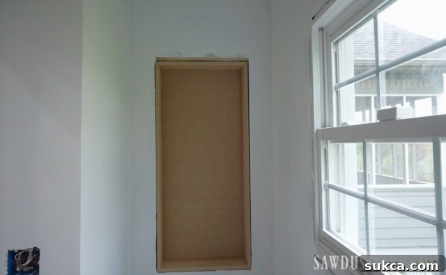 In wall storage cabinet - face frame installation