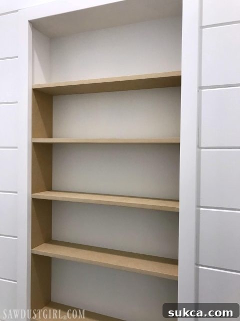 Adding shelves to cabinet - final steps