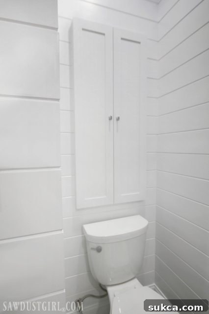 Jack and Jill water closet cabinet - final look