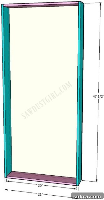 In-wall cabinet woodworking plans - dimensions