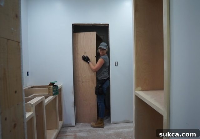 Maneuvering large wardrobe cabinets into place