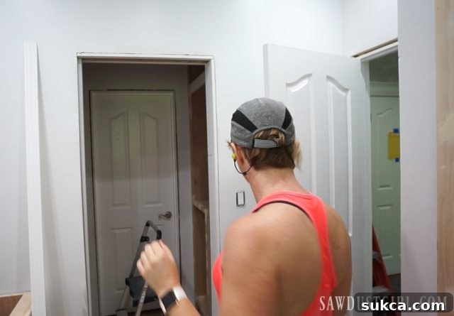 Installing doors and door casings