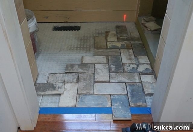 Achieving a flush tile and hardwood floor transition How to Install Tile Flush with Hardwood Floors: The Completed Transition