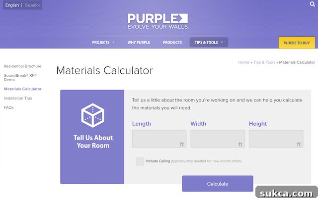 PURPLE XP® Drywall materials calculator