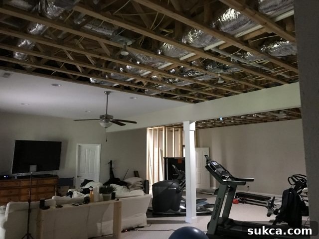 basement ceiling removal for kitchen remodel above