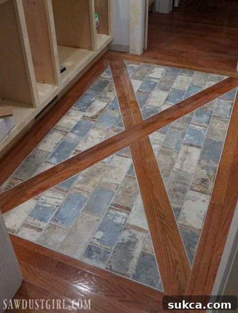 Grout haze on brick tile Grout Haze Visible on Tile Inlay the Next Morning
