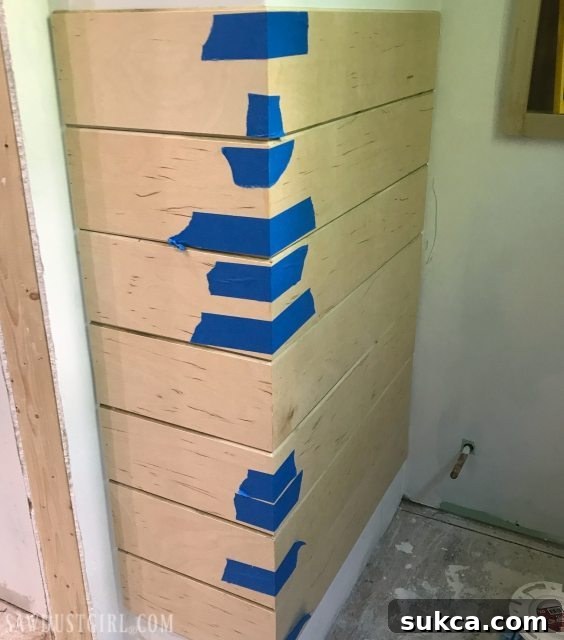Finished plywood plank corner