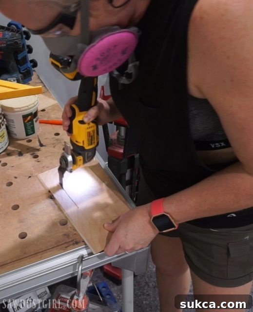 Cutting around junction boxes with multi-tool