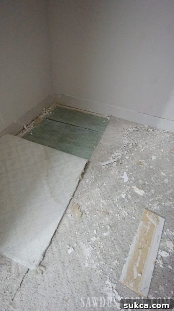 Removing soggy carpet after a sewage leak in basement
