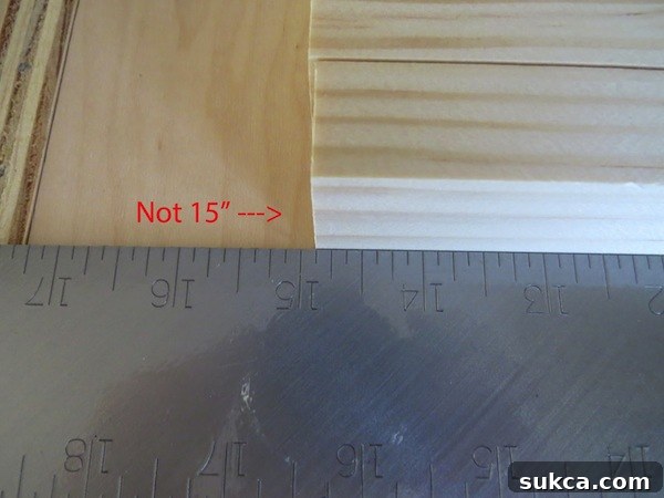 Incorrectly cut Select Pine boards, a setback for the buffet project