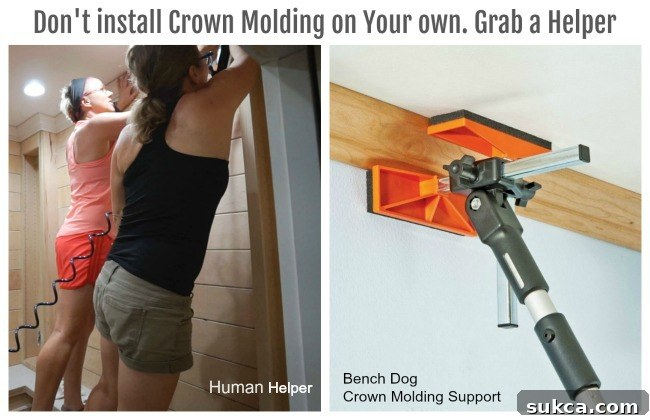 Bench Dog Crown Molding Support for easy cutting