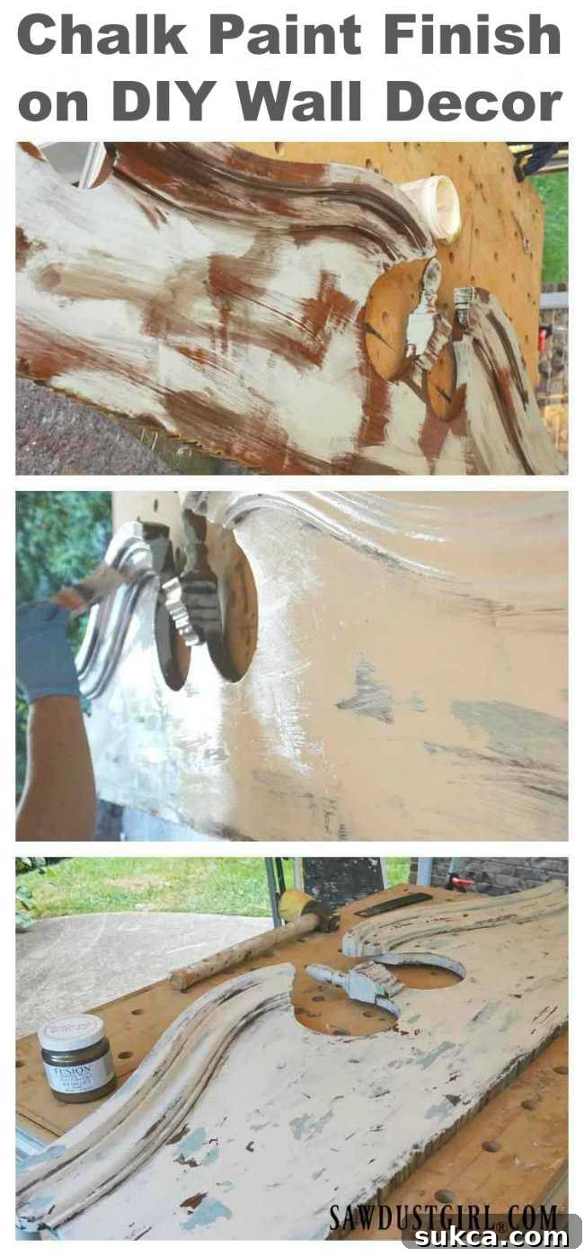 DIY Wall Decor Art Idea Chalk Paint Finish