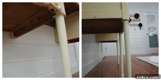 Custom Vanity Legs: Secure Attachment Process Attaching New Custom-Height Legs to Vanity