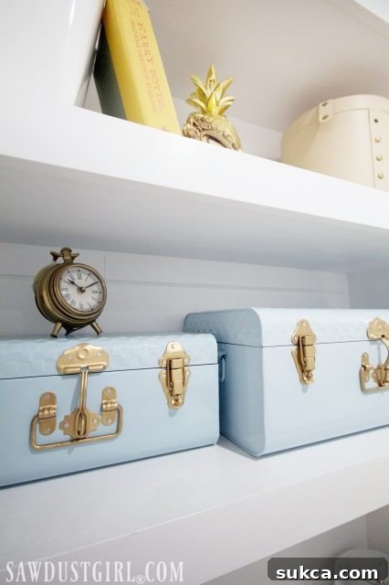 Pretty Bedroom Makeover Reveal & Ideas for Small Bedrooms - Storage solutions for a small bedroom
