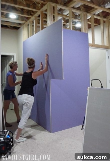 Securing PURPLE XP Drywall on a closet wall