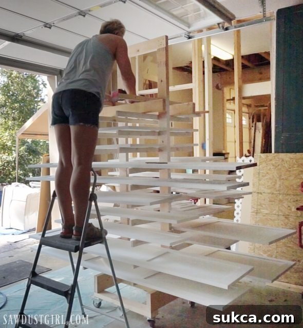 Building a cabinet door drying rack step-by-step