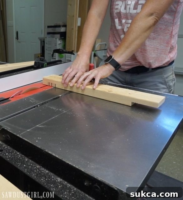 Notching half-lap joints on a table saw for woodworking