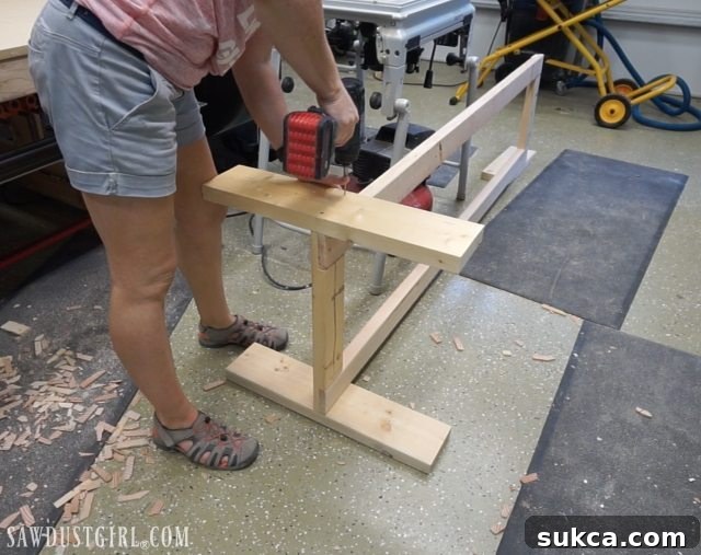 Building the base of a paint drying rack for cabinet doors