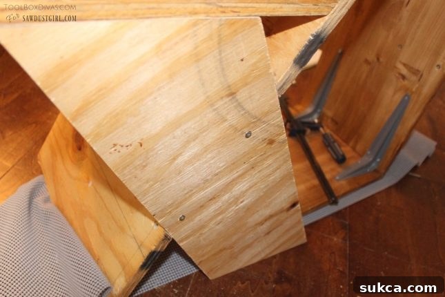 Attaching legs to chair back