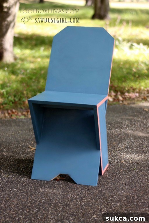 Finished DIY Modern Chair