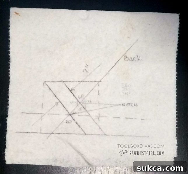 Setting saw for 30 degree angles