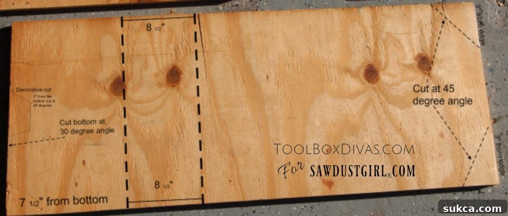 Jigsaw cutting notches in plywood