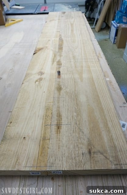 Wide plank of wood for diy tables