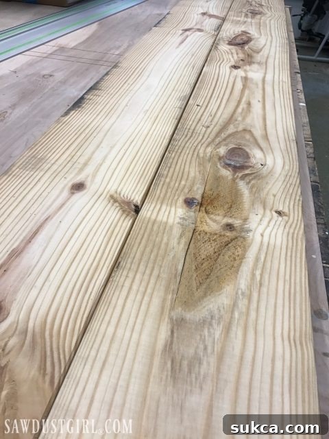Pairing wood that has similar grain patterns 