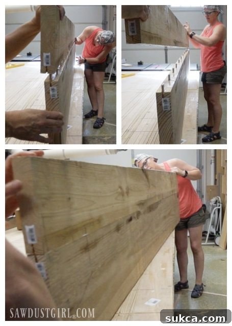 Joining wood with loose tenons to create a single plank for two nightstands.