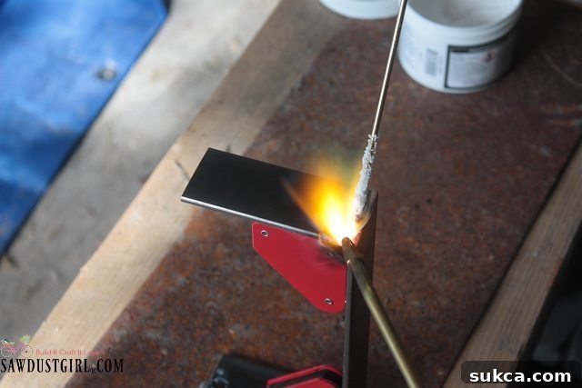 DIY Wood and Metal Table Centerpiece - Learning to Braze