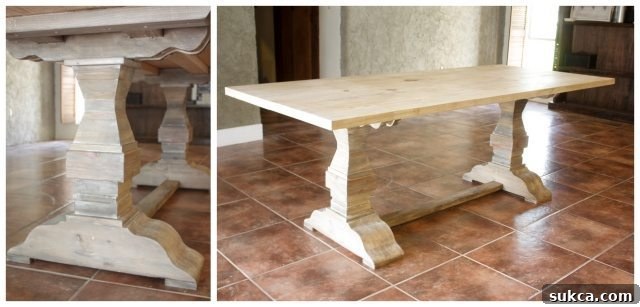 Restoration Hardware inspired dining table.
