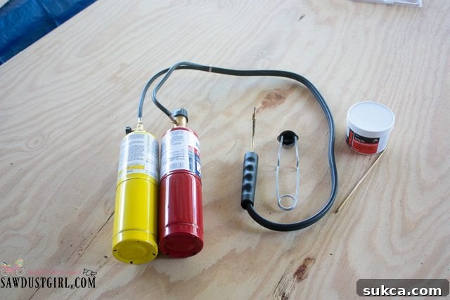 DIY Wood and Steel Table Centerpiece - Leraning to Braze