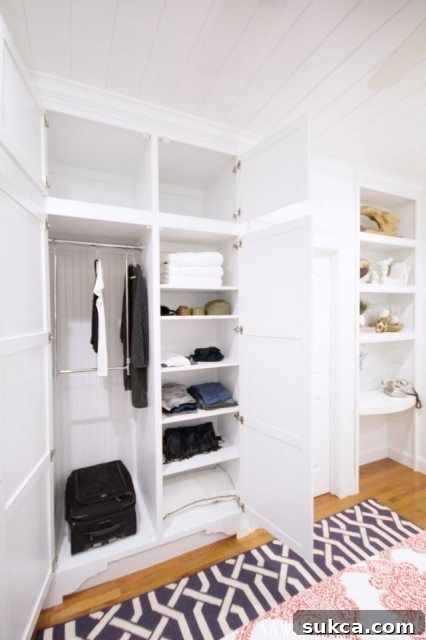 Integrated Storage for Compact Bedrooms 9 Innovative closet solutions for tiny bedrooms, featuring built-in shelving and hanging space.