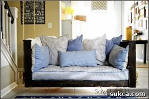DIY Crib Mattress Porch Swing Design Inspiration