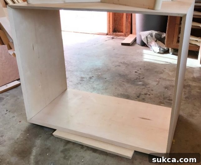 Finished mitered corner after wood filler and sanding