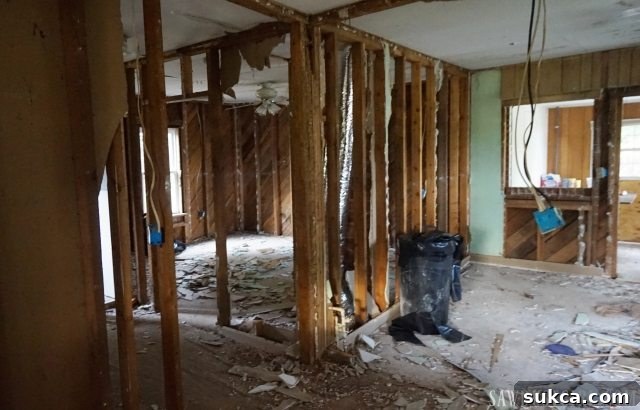 Calderwood Cottage Demo Days! The exterior of Calderwood Cottage with the front porch removed.