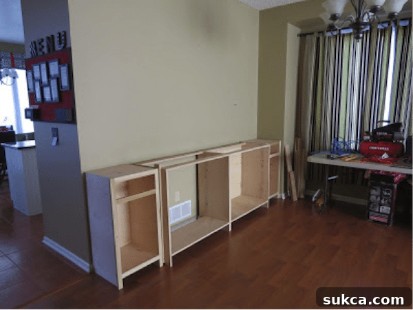 dining room buffet progress