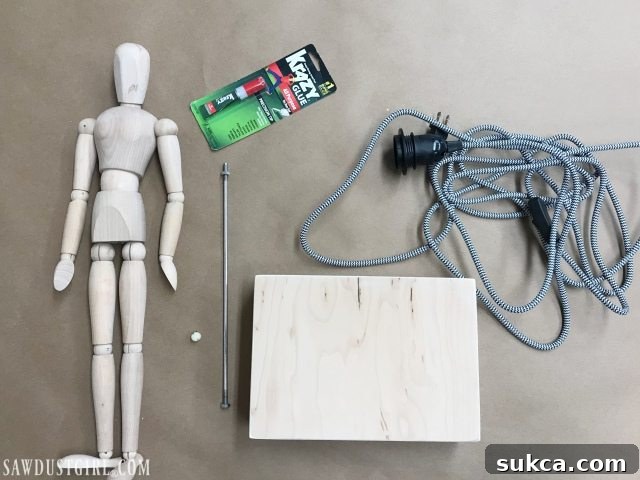Crafting Your Own Table Lamp DIY Mannequin Lamp Materials
