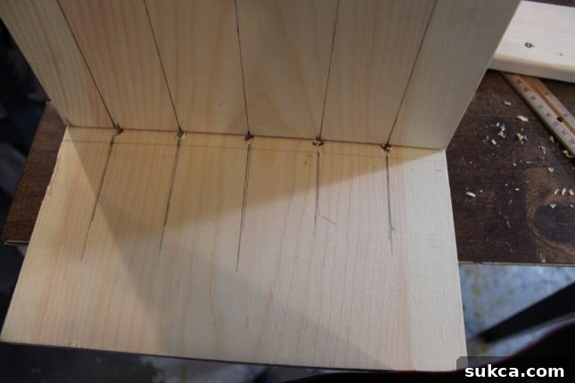 Misaligned dowel holes