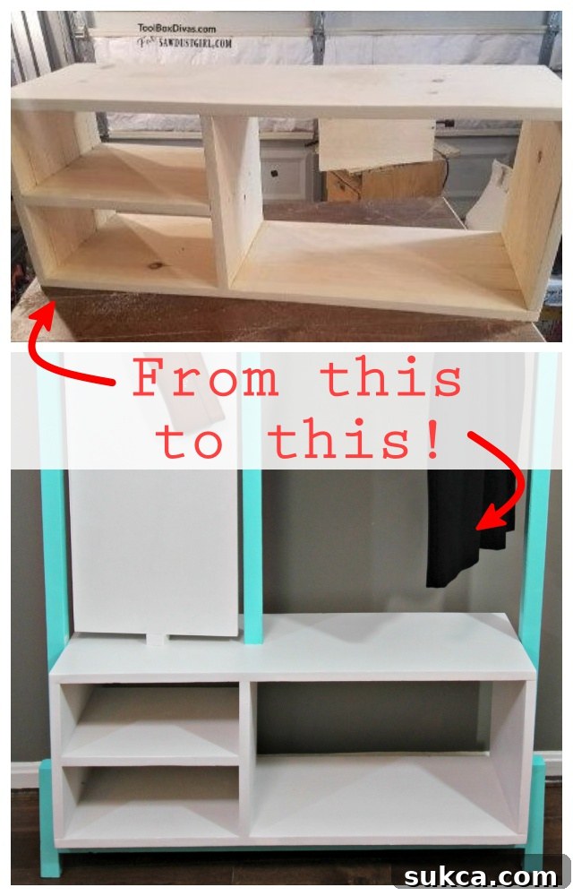 Stylish DIY Clothes Rack with Dowel Joints