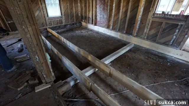 Replacing a damaged girder and floor joists at Calderwood Cottage Calderwood Cottage Demo Days! Replacing floor joists and girder