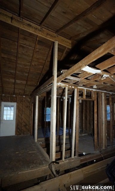 Vaulted ceiling taking shape in the main living areas Calderwood Cottage opening ceiling in kitchen and living room