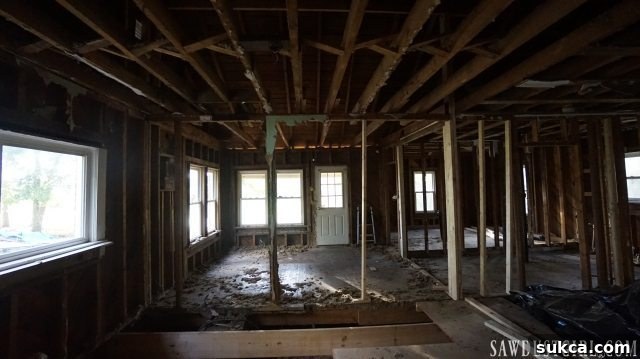 Anticipating the open ceilings in Calderwood Cottage Calderwood Cottage Demo Days! The future open space