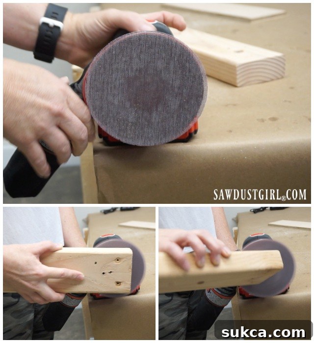 PORTER-CABLE cordless sander clamped on its side