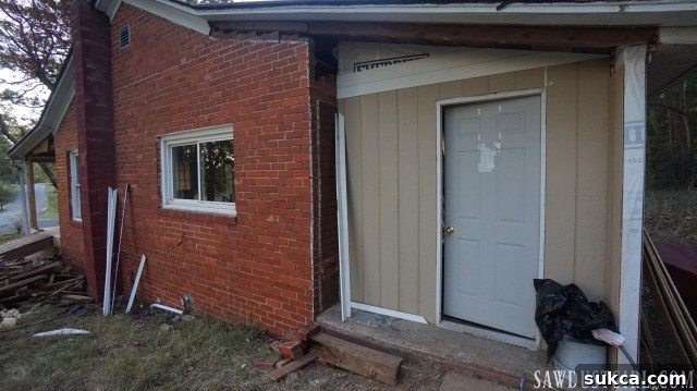 Calderwood Cottage during winter renovation