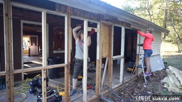 Calderwood Cottage new framing for master bathroom