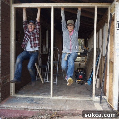 Calderwood Cottage exterior framing progress