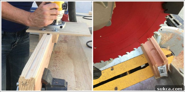 Precisely cut dado in a gate rail for panel insertion.