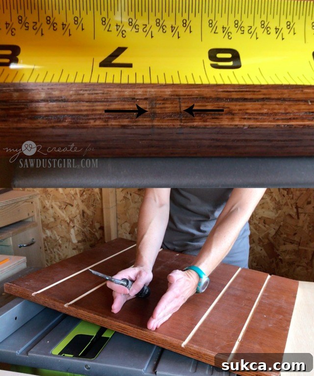 Marking where to cut dado on a board